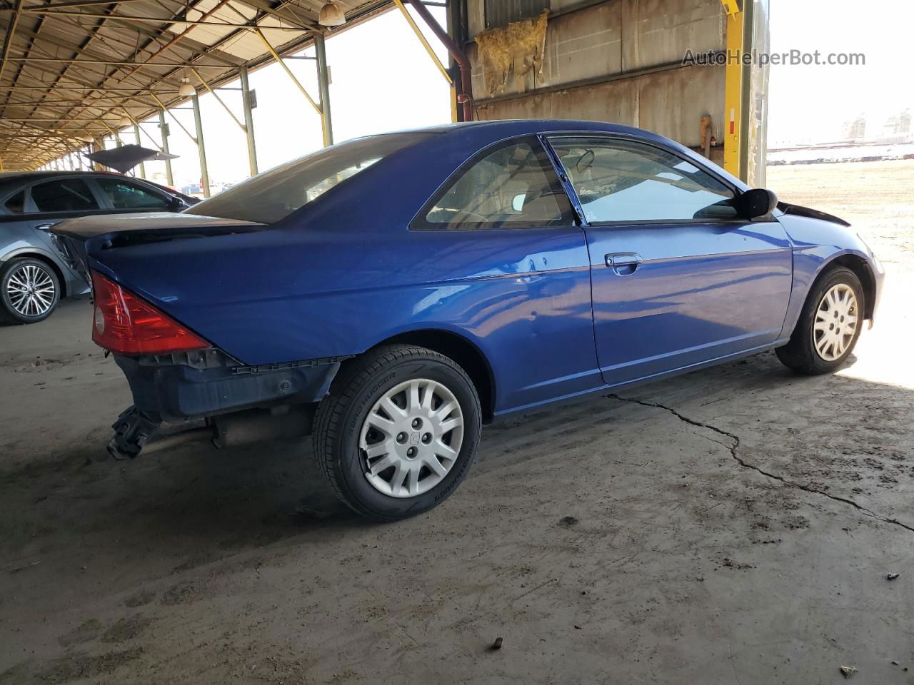 2004 Honda Civic Lx Blue vin: 1HGEM22554L057914