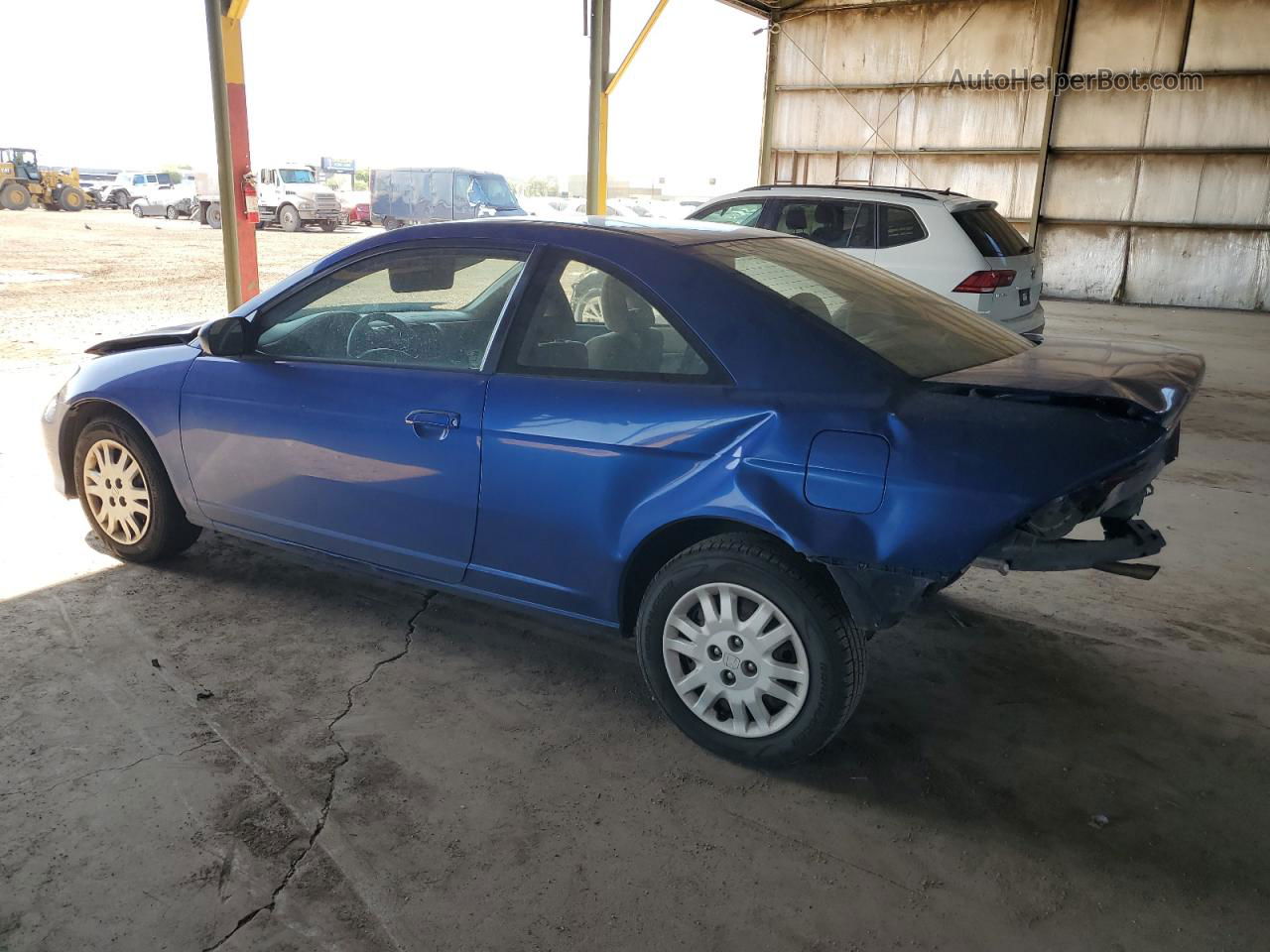 2004 Honda Civic Lx Blue vin: 1HGEM22554L057914