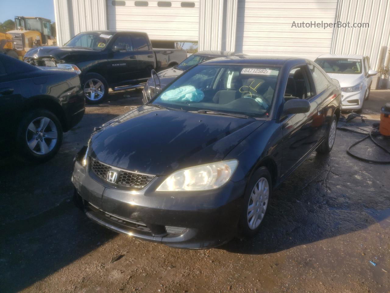 2004 Honda Civic Lx Black vin: 1HGEM22554L083736