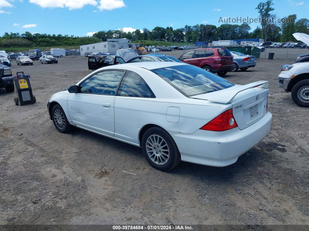 2005 Honda Civic Lx White vin: 1HGEM22555L062855