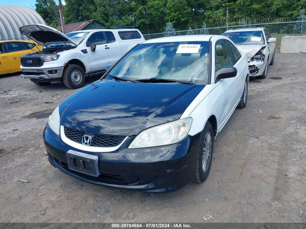 2005 Honda Civic Lx White vin: 1HGEM22555L062855