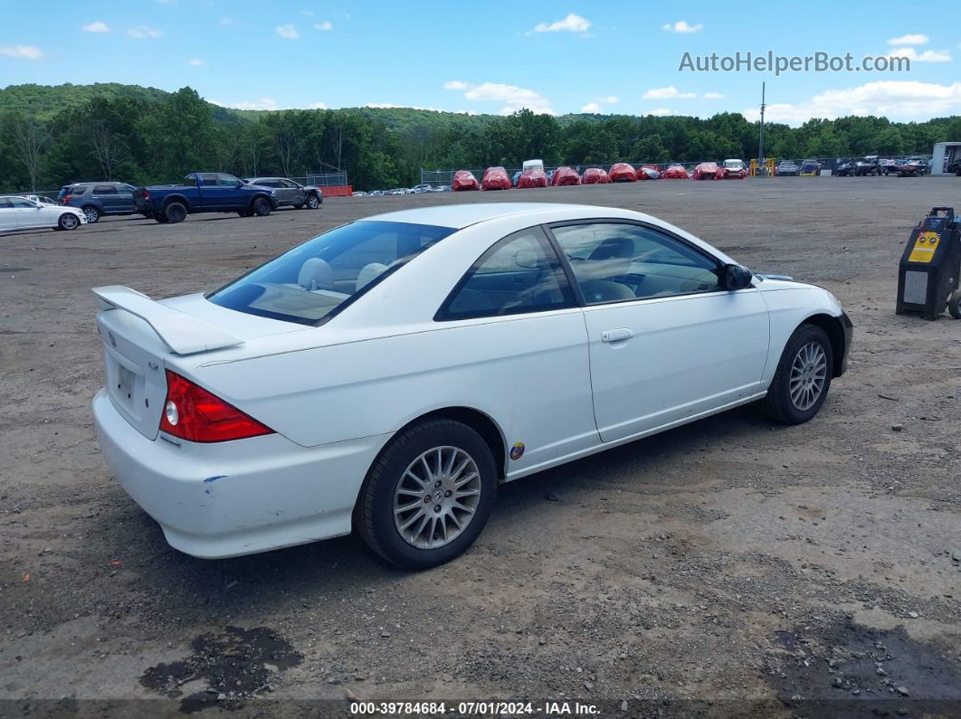 2005 Honda Civic Lx White vin: 1HGEM22555L062855