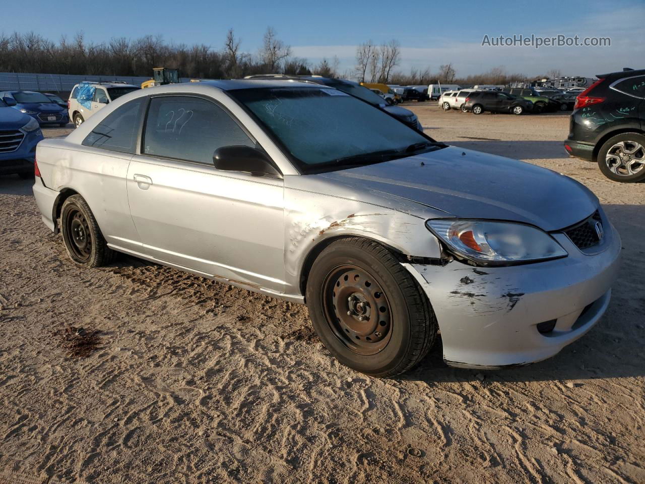 2004 Honda Civic Lx Silver vin: 1HGEM22564L035646