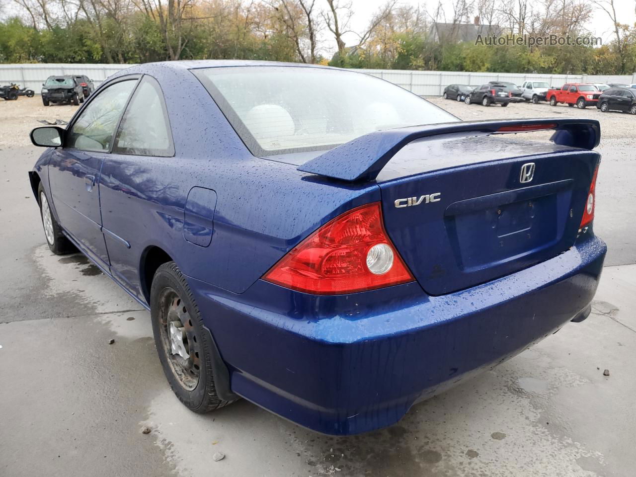 2004 Honda Civic Lx Blue vin: 1HGEM22574L009220