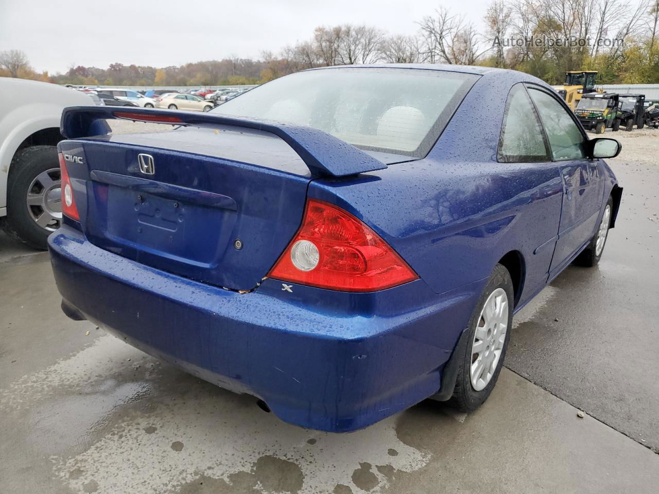 2004 Honda Civic Lx Blue vin: 1HGEM22574L009220