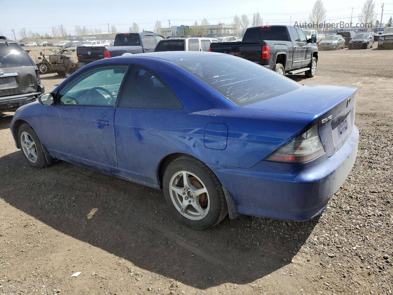 2004 Honda Civic Lx Blue vin: 1HGEM22574L810472