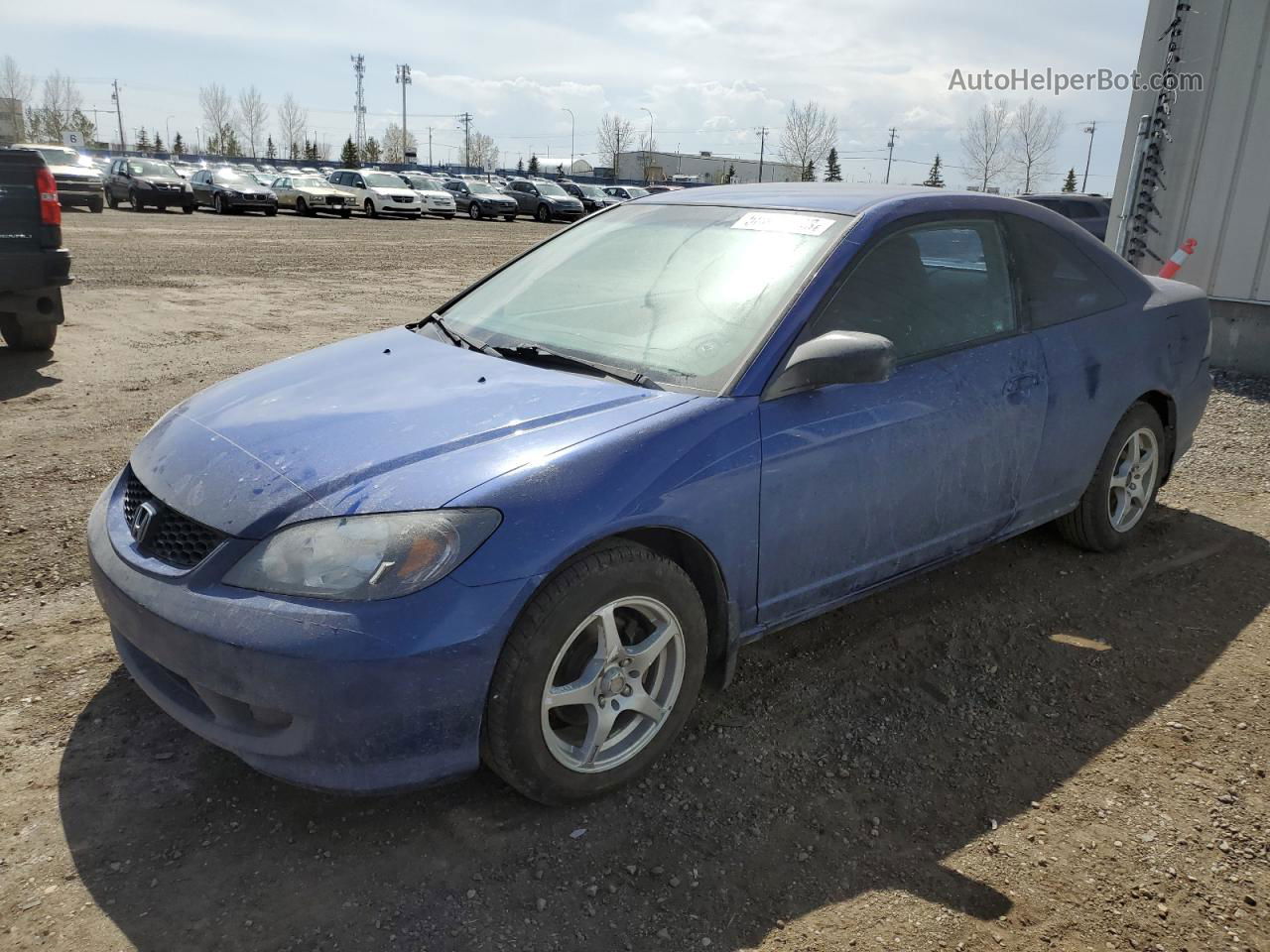 2004 Honda Civic Lx Blue vin: 1HGEM22574L810472