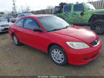 2005 Honda Civic Lx Red vin: 1HGEM22575L060380