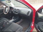 2005 Honda Civic Lx Red vin: 1HGEM22575L060380