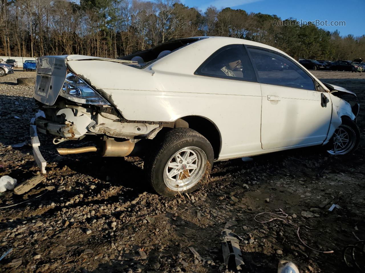 2005 Honda Civic Lx White vin: 1HGEM22595L019670