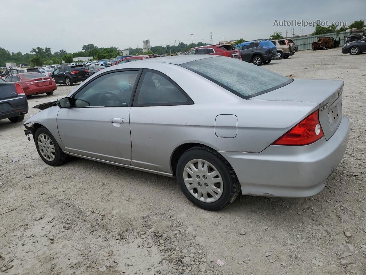 2004 Honda Civic Lx Silver vin: 1HGEM225X4L054636