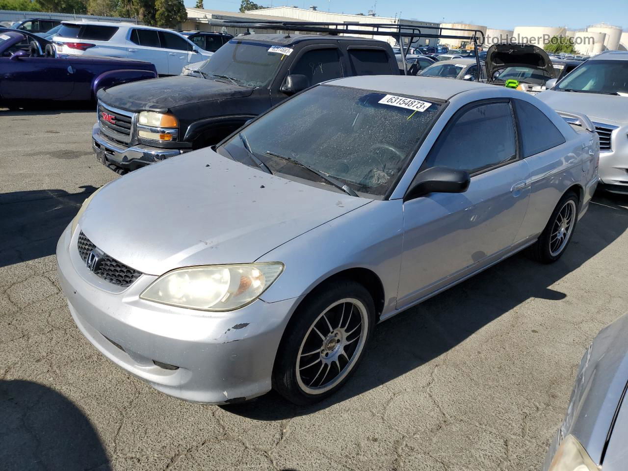 2004 Honda Civic Lx Silver vin: 1HGEM22654L003800