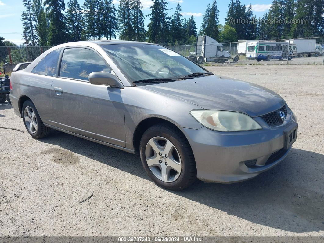 2004 Honda Civic Ex Gray vin: 1HGEM22904L013354