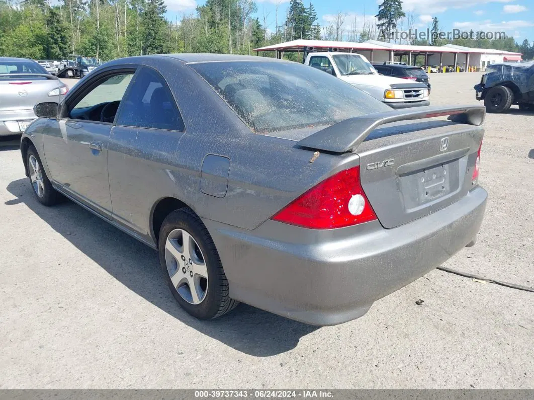 2004 Honda Civic Ex Gray vin: 1HGEM22904L013354