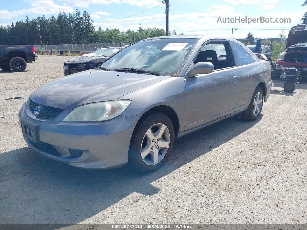 2004 Honda Civic Ex Gray vin: 1HGEM22904L013354