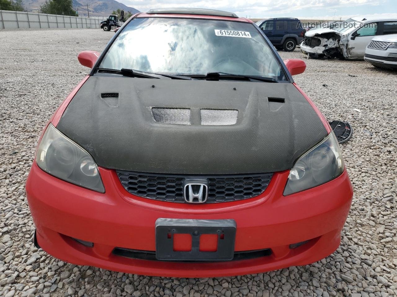 2004 Honda Civic Ex Red vin: 1HGEM22904L014133