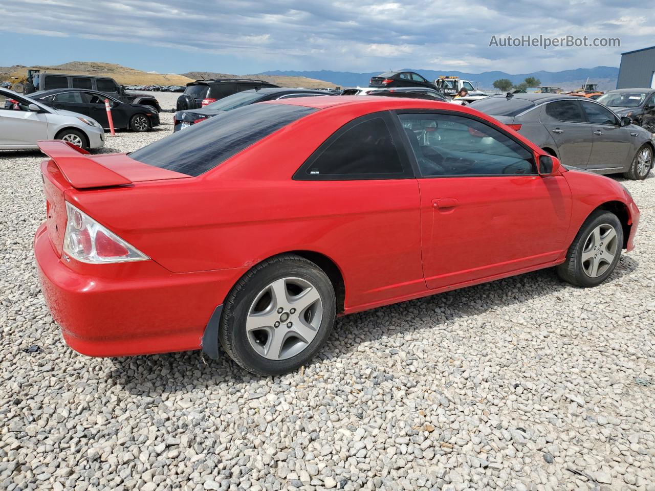 2004 Honda Civic Ex Red vin: 1HGEM22904L014133