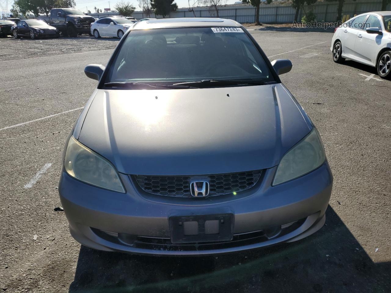 2004 Honda Civic Ex Charcoal vin: 1HGEM22904L020577