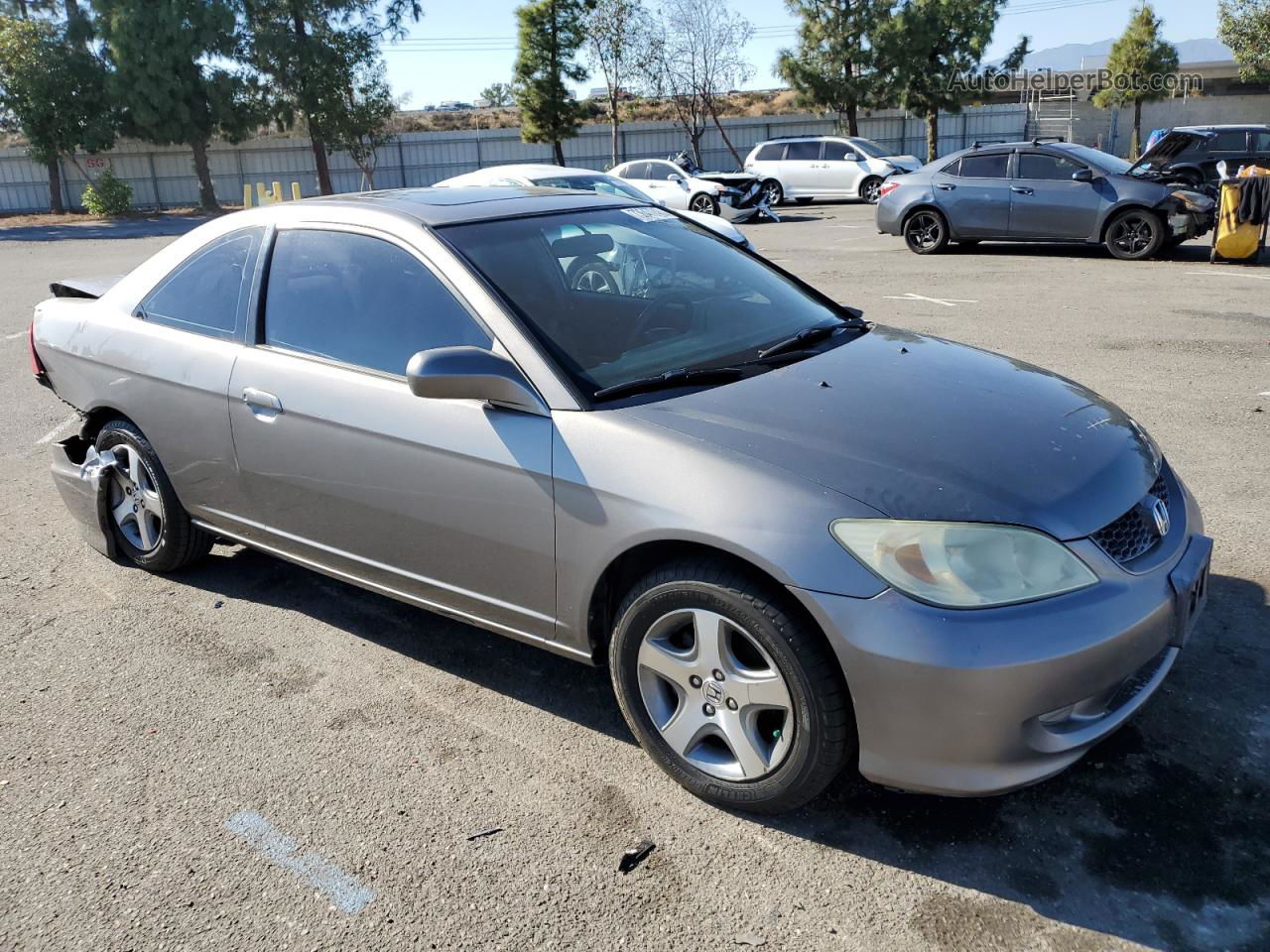 2004 Honda Civic Ex Charcoal vin: 1HGEM22904L020577