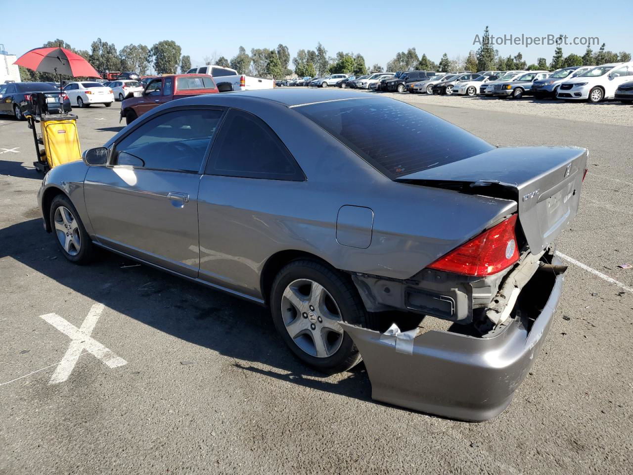 2004 Honda Civic Ex Charcoal vin: 1HGEM22904L020577