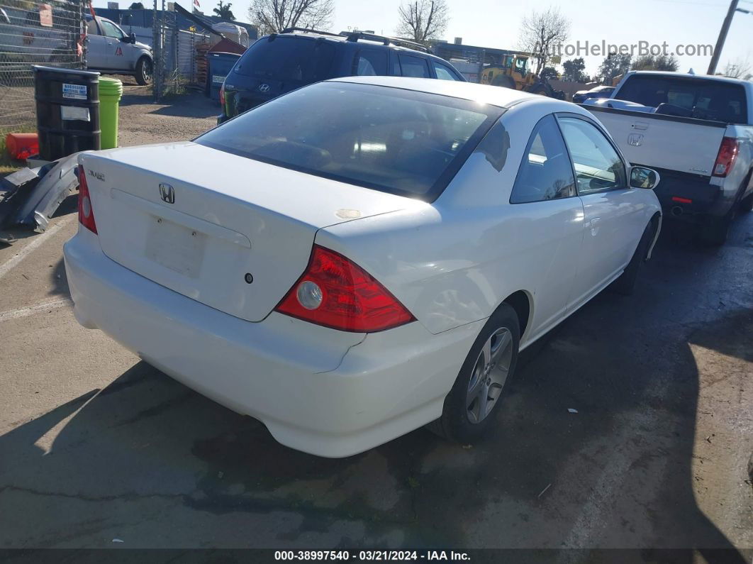 2004 Honda Civic Ex White vin: 1HGEM22904L032177