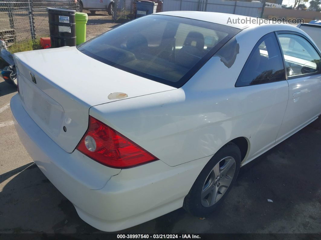 2004 Honda Civic Ex White vin: 1HGEM22904L032177