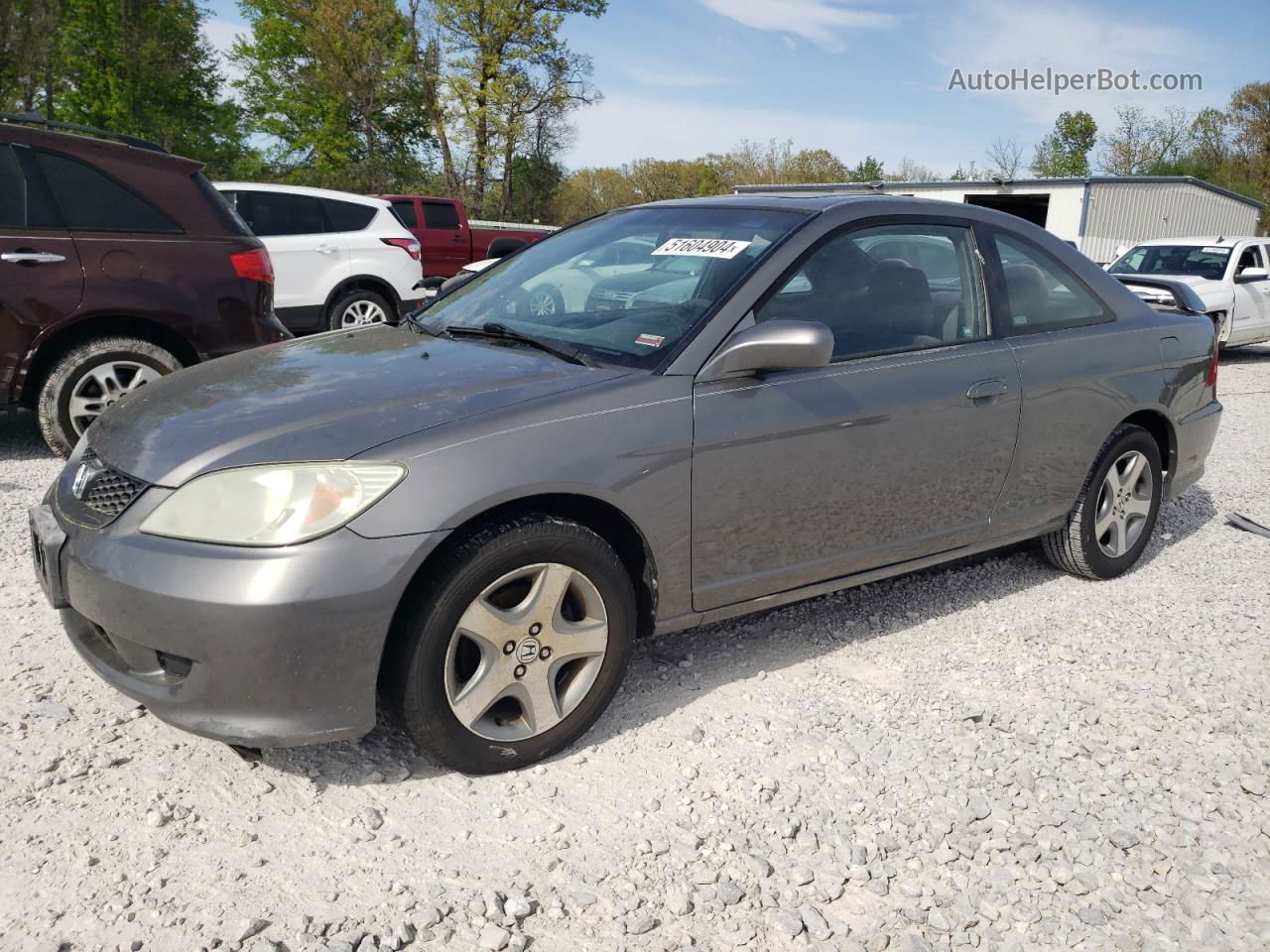 2004 Honda Civic Ex Gray vin: 1HGEM22924L006020