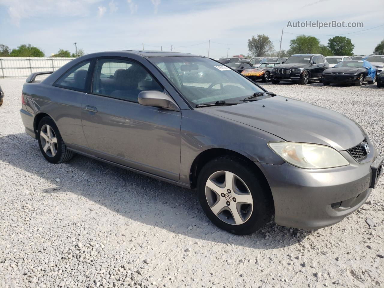 2004 Honda Civic Ex Gray vin: 1HGEM22924L006020