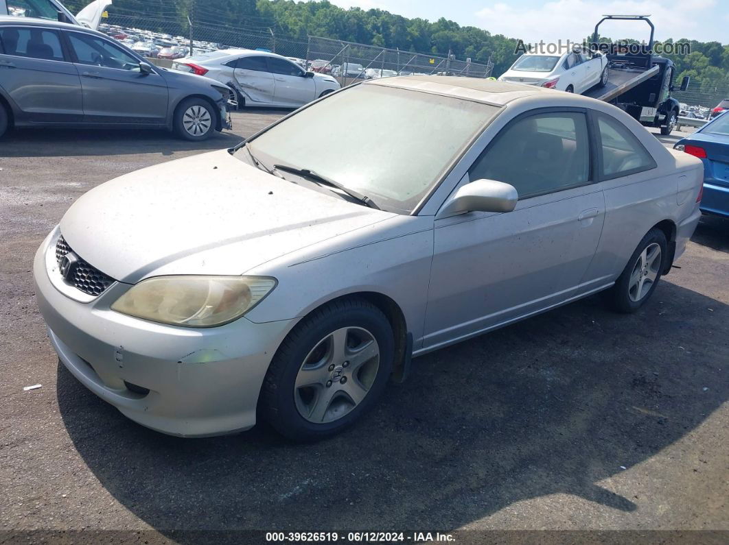 2004 Honda Civic Ex Silver vin: 1HGEM22934L015485