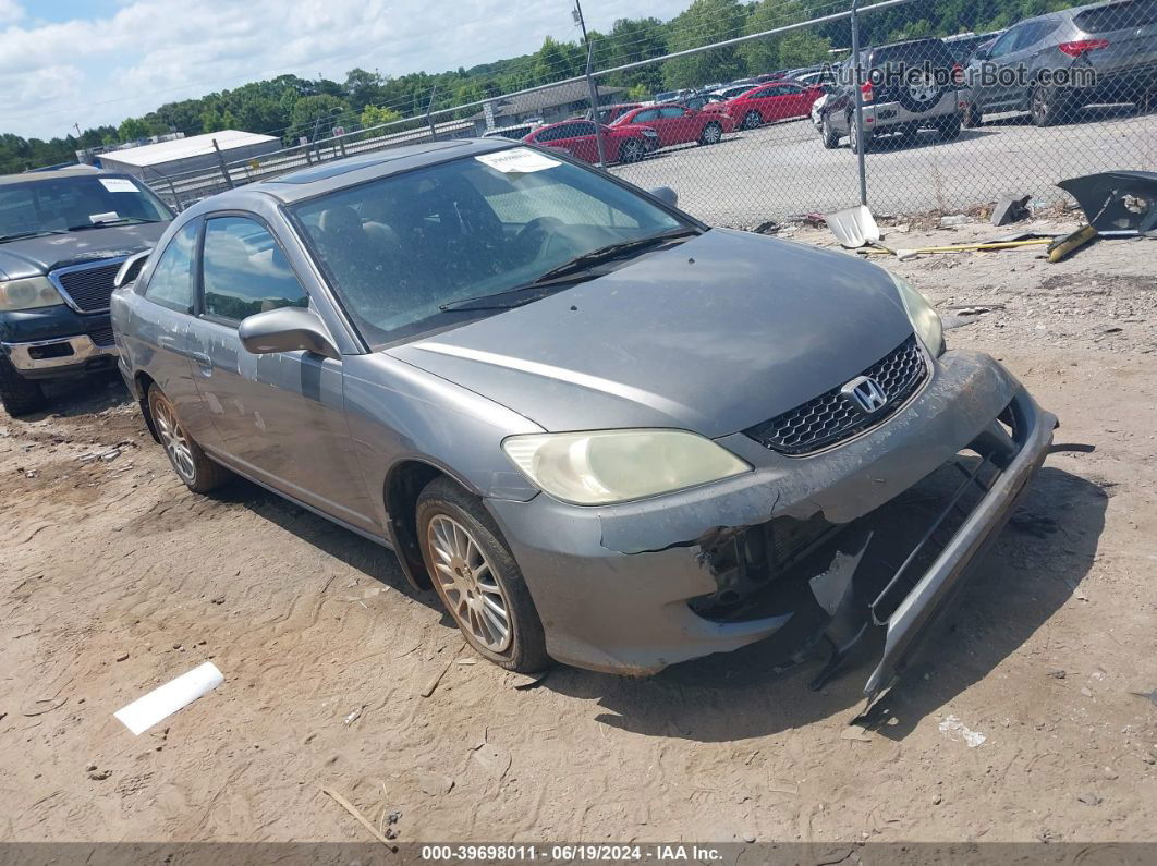 2005 Honda Civic Ex Серебряный vin: 1HGEM22935L076580