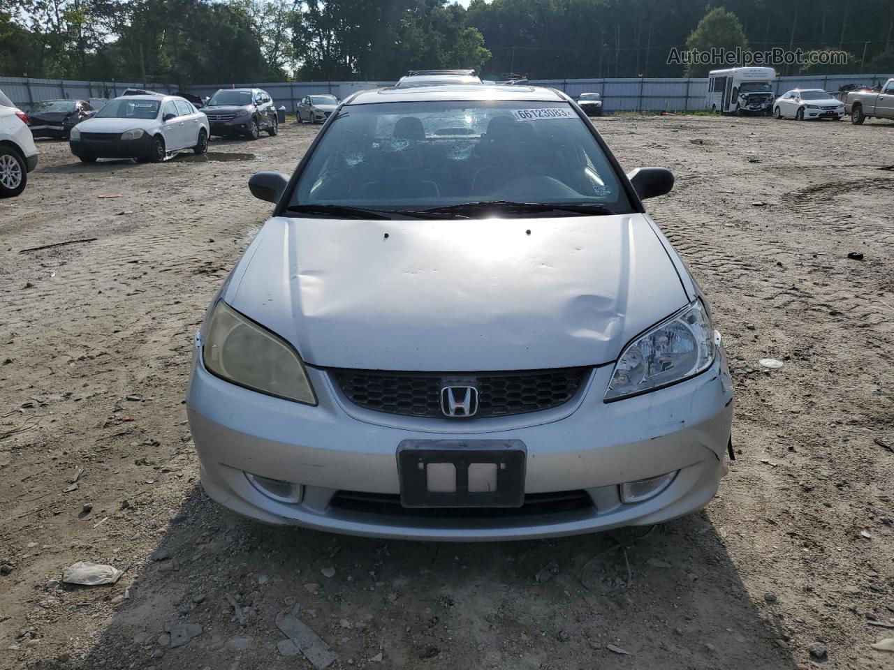 2004 Honda Civic Ex Silver vin: 1HGEM22944L000834