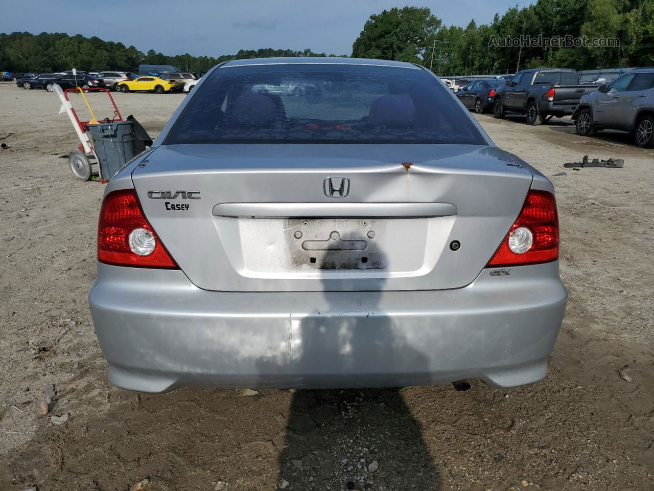 2004 Honda Civic Ex Silver vin: 1HGEM22944L000834