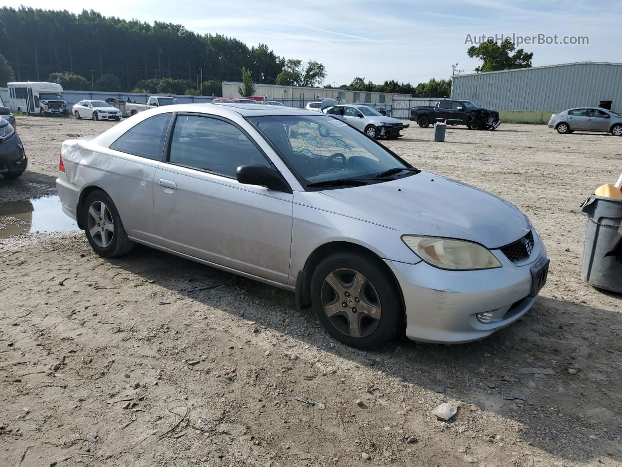 2004 Honda Civic Ex Silver vin: 1HGEM22944L000834