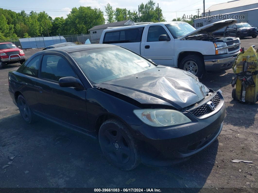 2004 Honda Civic Ex Black vin: 1HGEM22944L072097