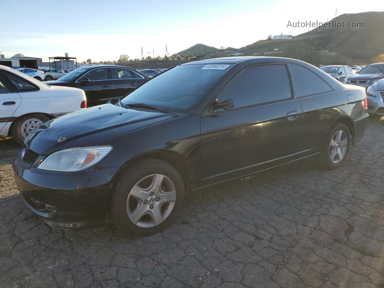 2004 Honda Civic Ex Black vin: 1HGEM22954L030294