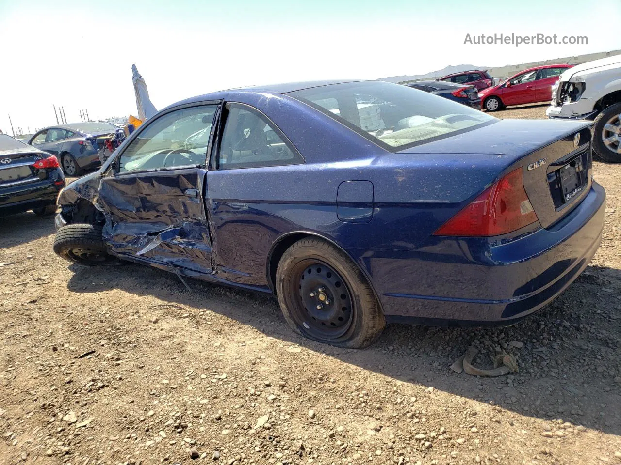 2002 honda civic coupe blue