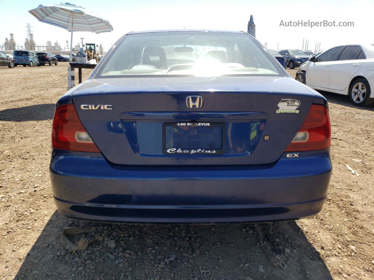 2002 honda civic coupe blue