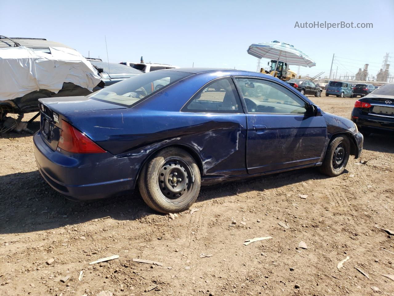 2002 honda civic coupe blue