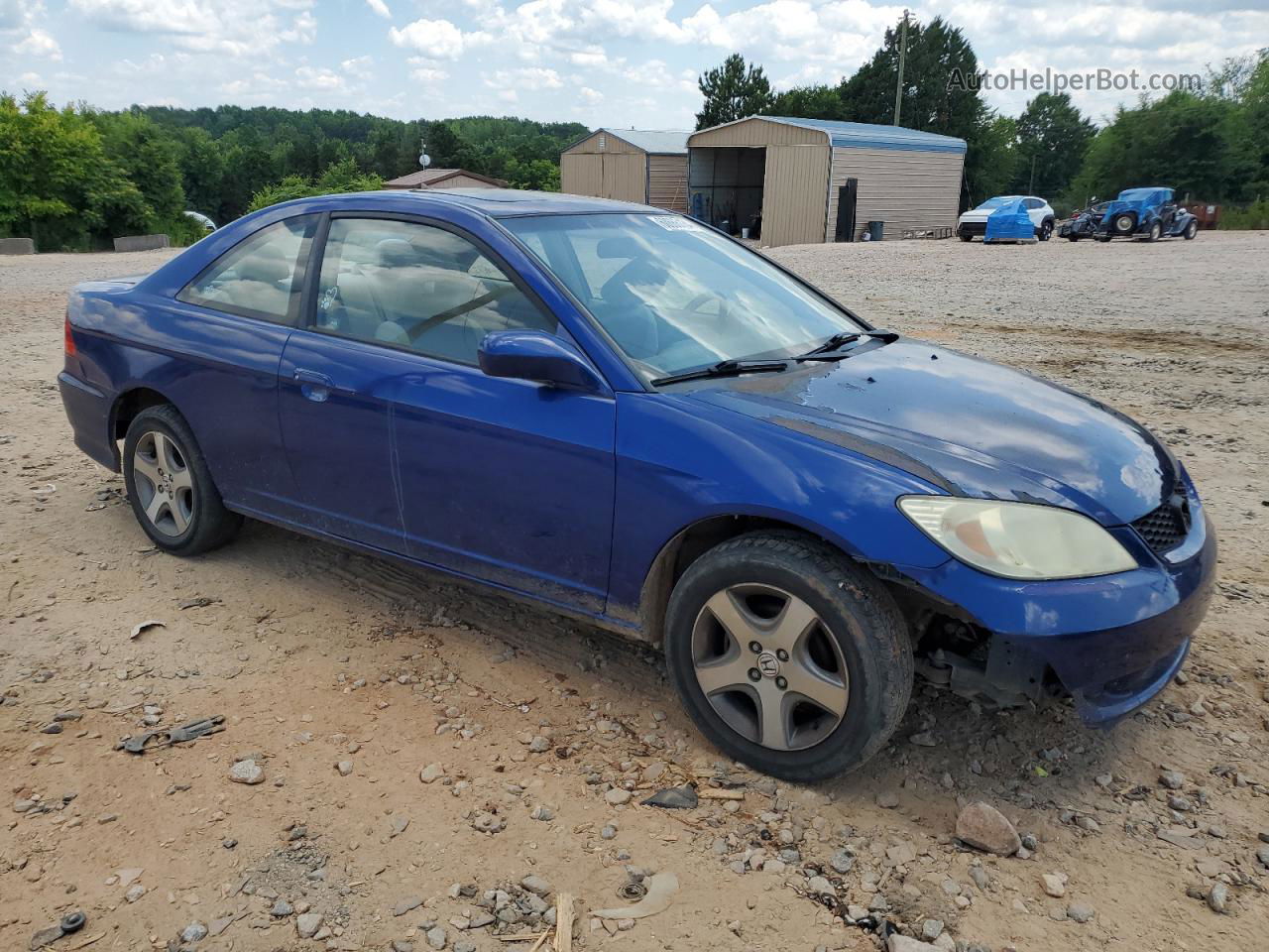 2004 Honda Civic Ex Blue vin: 1HGEM22964L061960