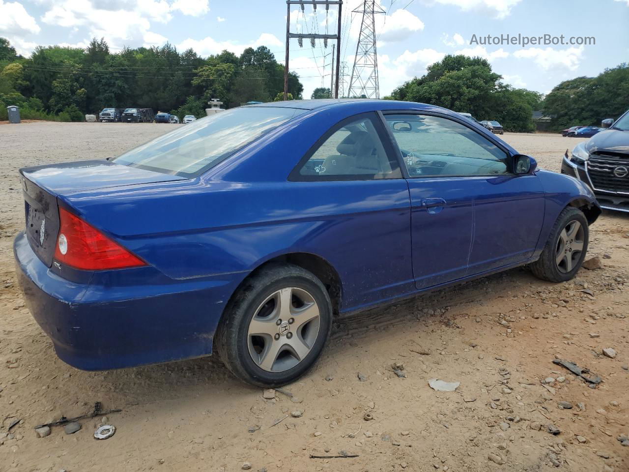 2004 Honda Civic Ex Синий vin: 1HGEM22964L061960