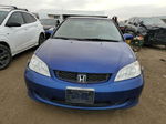 2005 Honda Civic Ex Blue vin: 1HGEM22965L032072