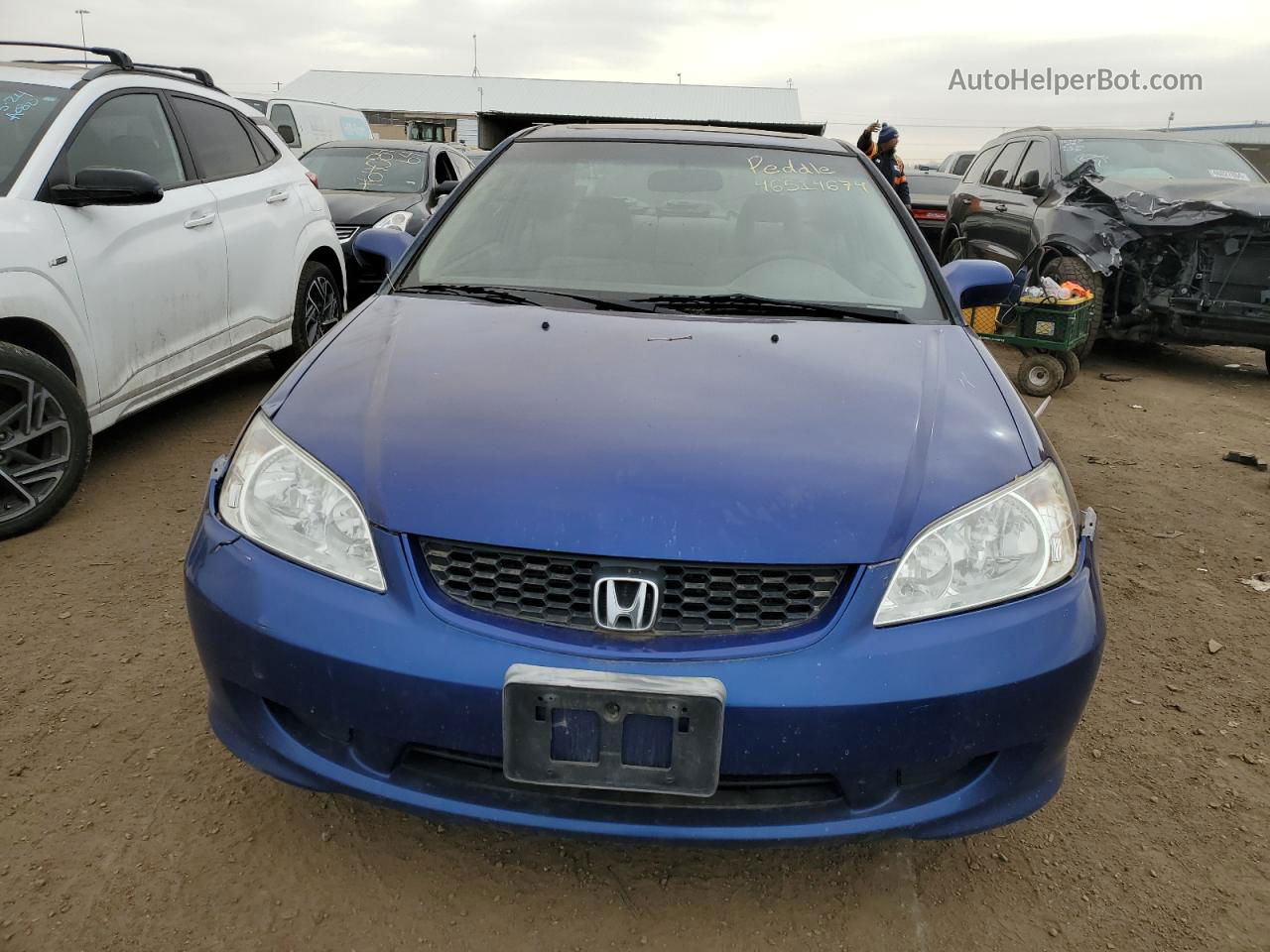 2005 Honda Civic Ex Синий vin: 1HGEM22965L032072