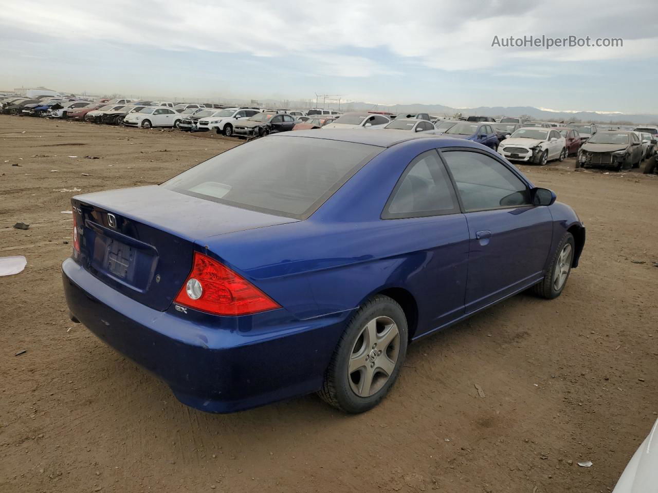 2005 Honda Civic Ex Синий vin: 1HGEM22965L032072