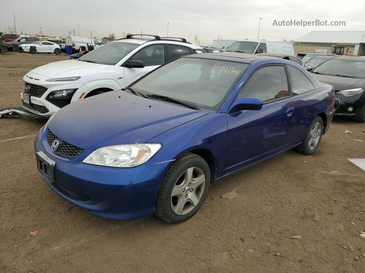 2005 Honda Civic Ex Синий vin: 1HGEM22965L032072