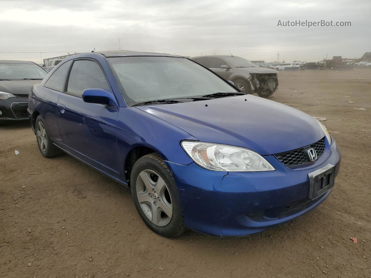 2005 Honda Civic Ex Синий vin: 1HGEM22965L032072