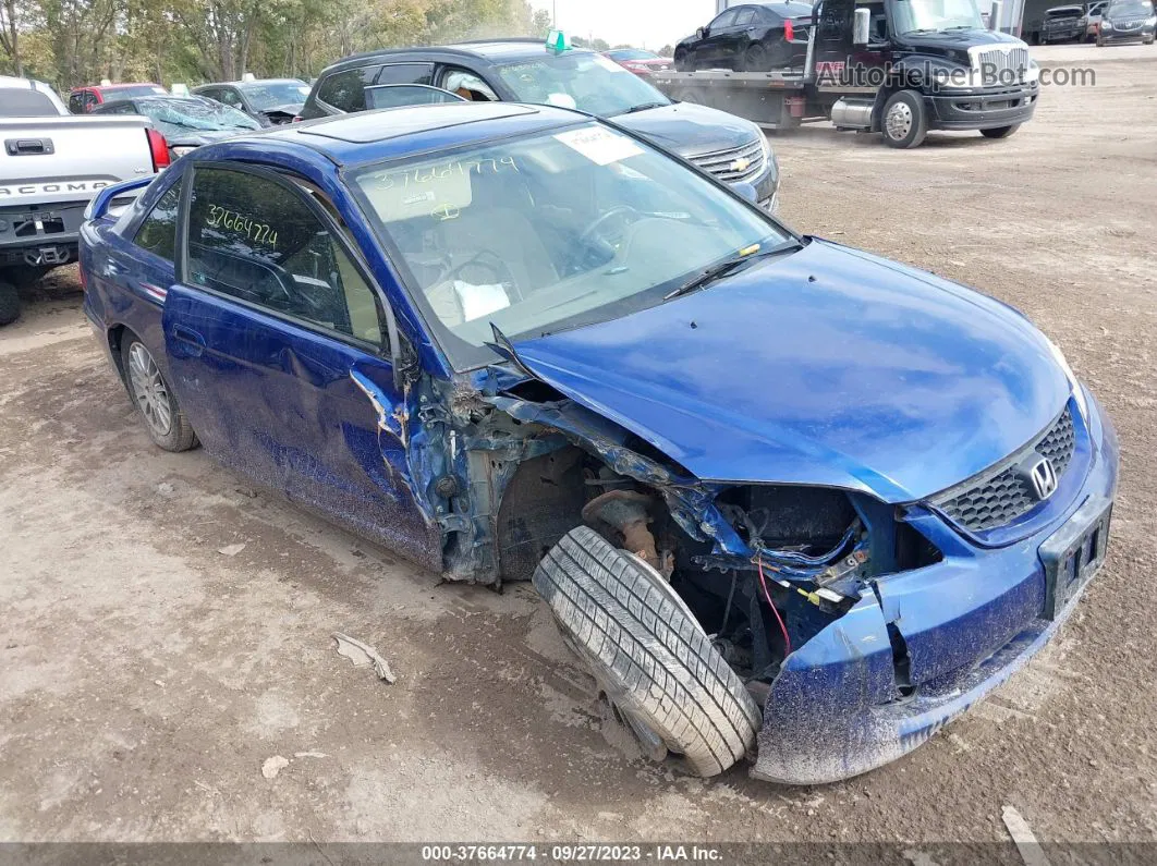 2005 Honda Civic Ex Blue vin: 1HGEM22975L069048