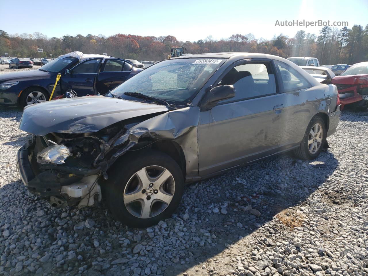 2004 Honda Civic Ex Gray vin: 1HGEM22974L047811