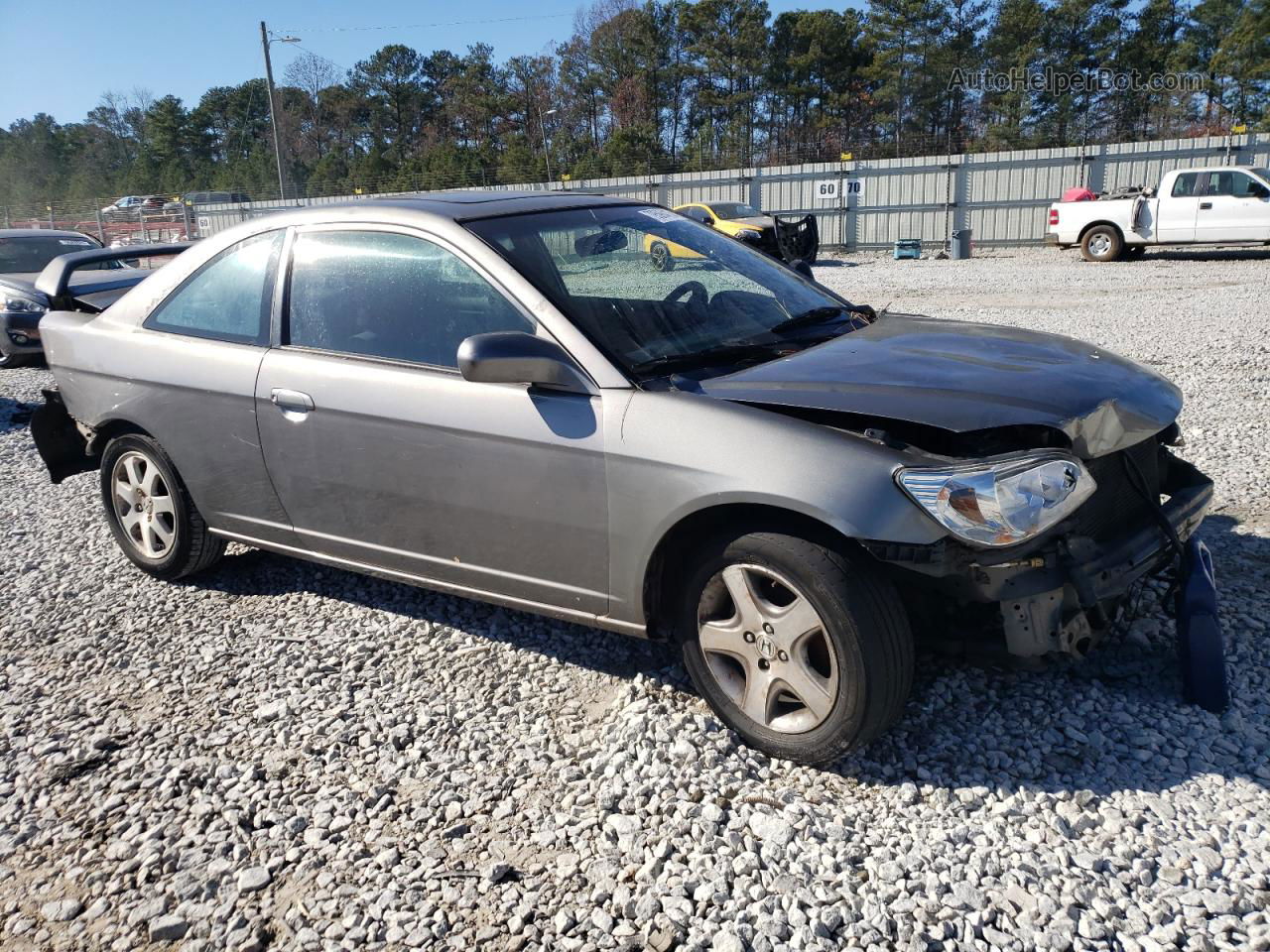 2004 Honda Civic Ex Gray vin: 1HGEM22974L047811