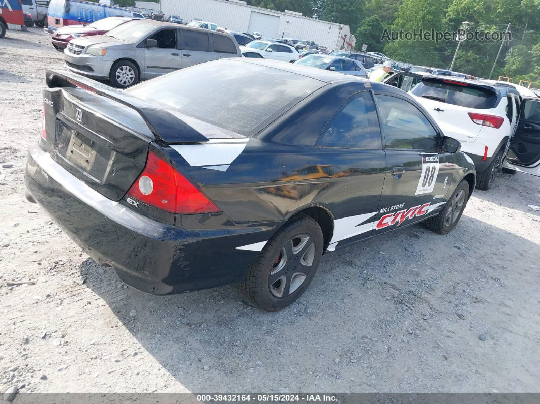 2004 Honda Civic Ex Black vin: 1HGEM22984L055853