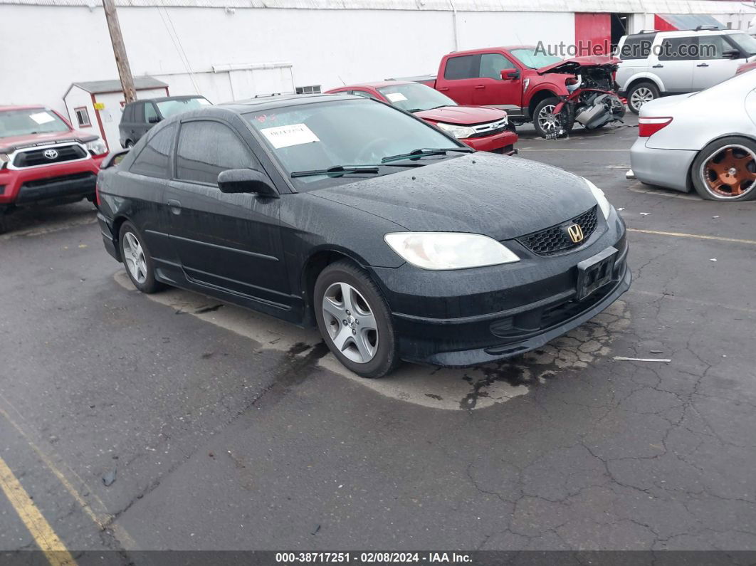 2004 Honda Civic Ex Black vin: 1HGEM22984L063743